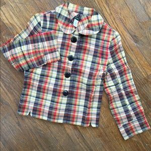 J. Crew madras print jacket